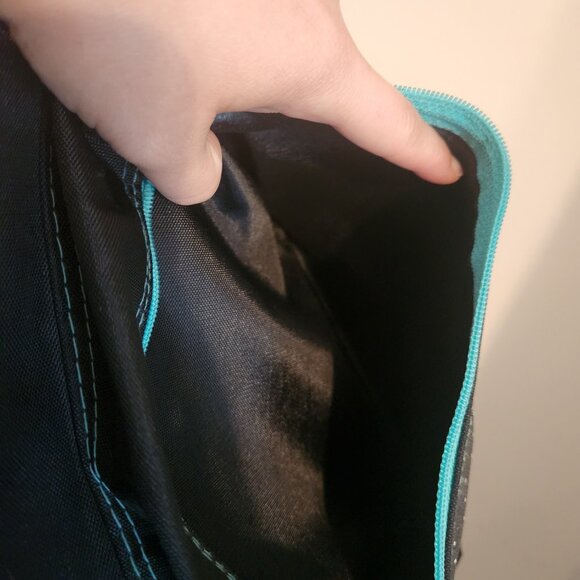 RARE 90's Pochacco DogVintage Black and Teal Green Polka Dot Backpack - Picture 5 of 6